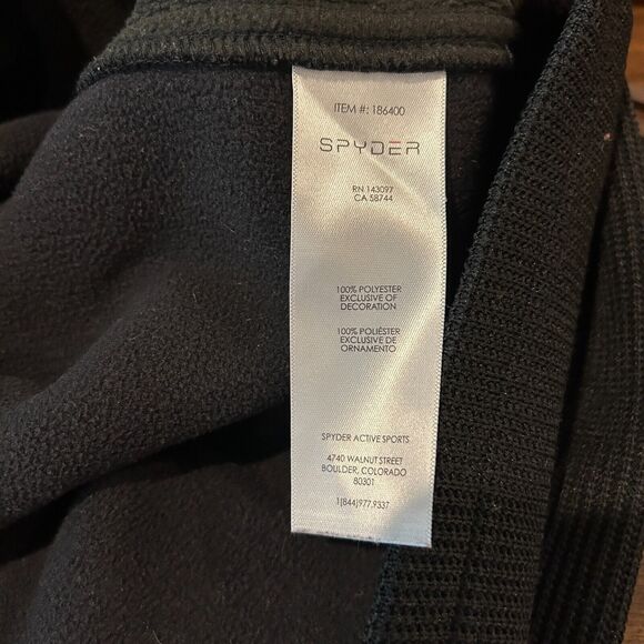 Spyder Black + Red Half Zip Waffle Weave Jacket Size XL - Picture 7 of 15